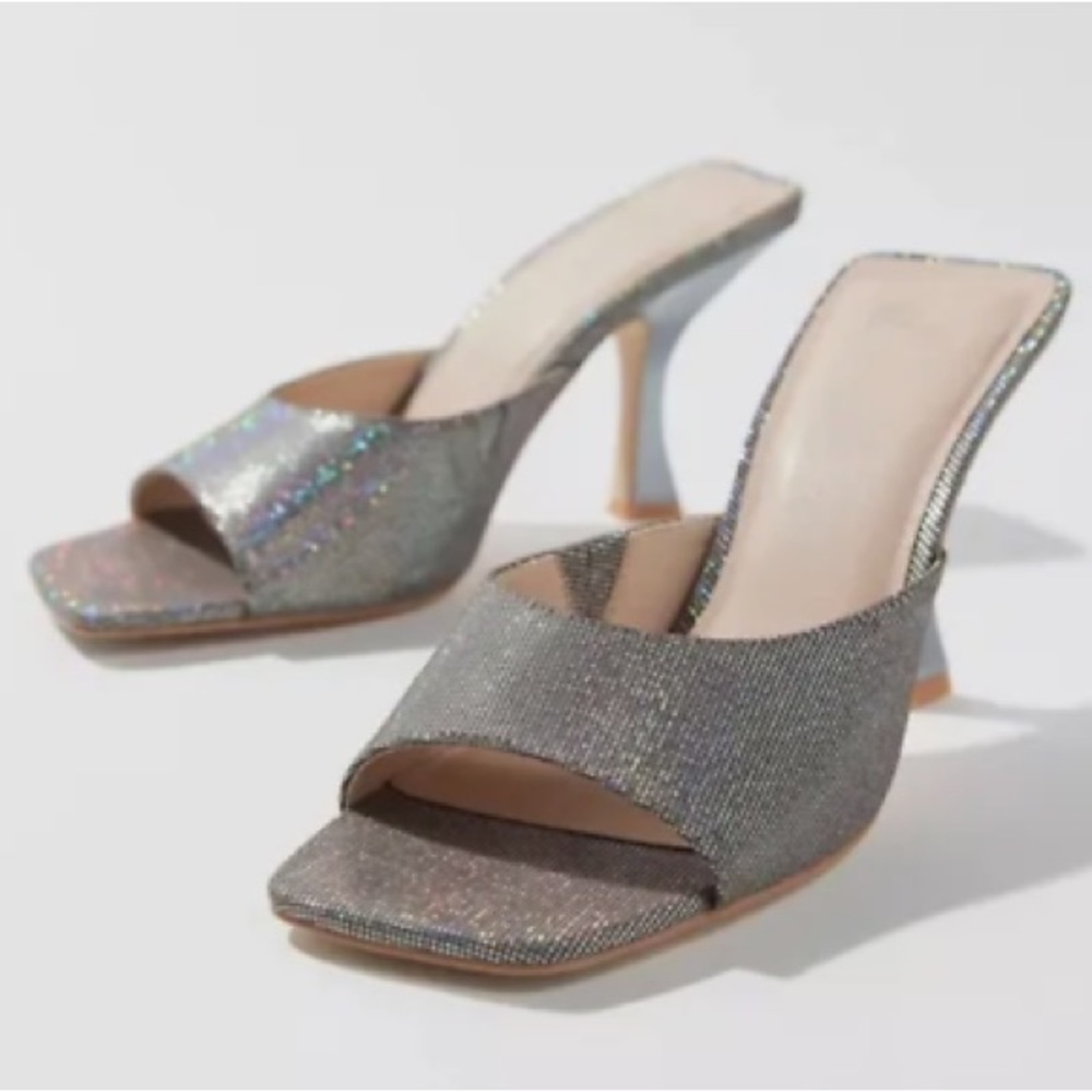 Elegant Silver Women's Heels